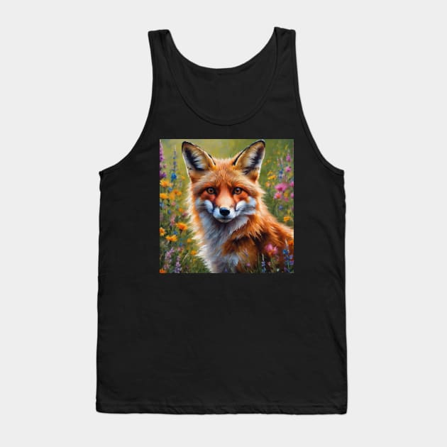 Fox watercolor art illustration Tank Top by nonagobich